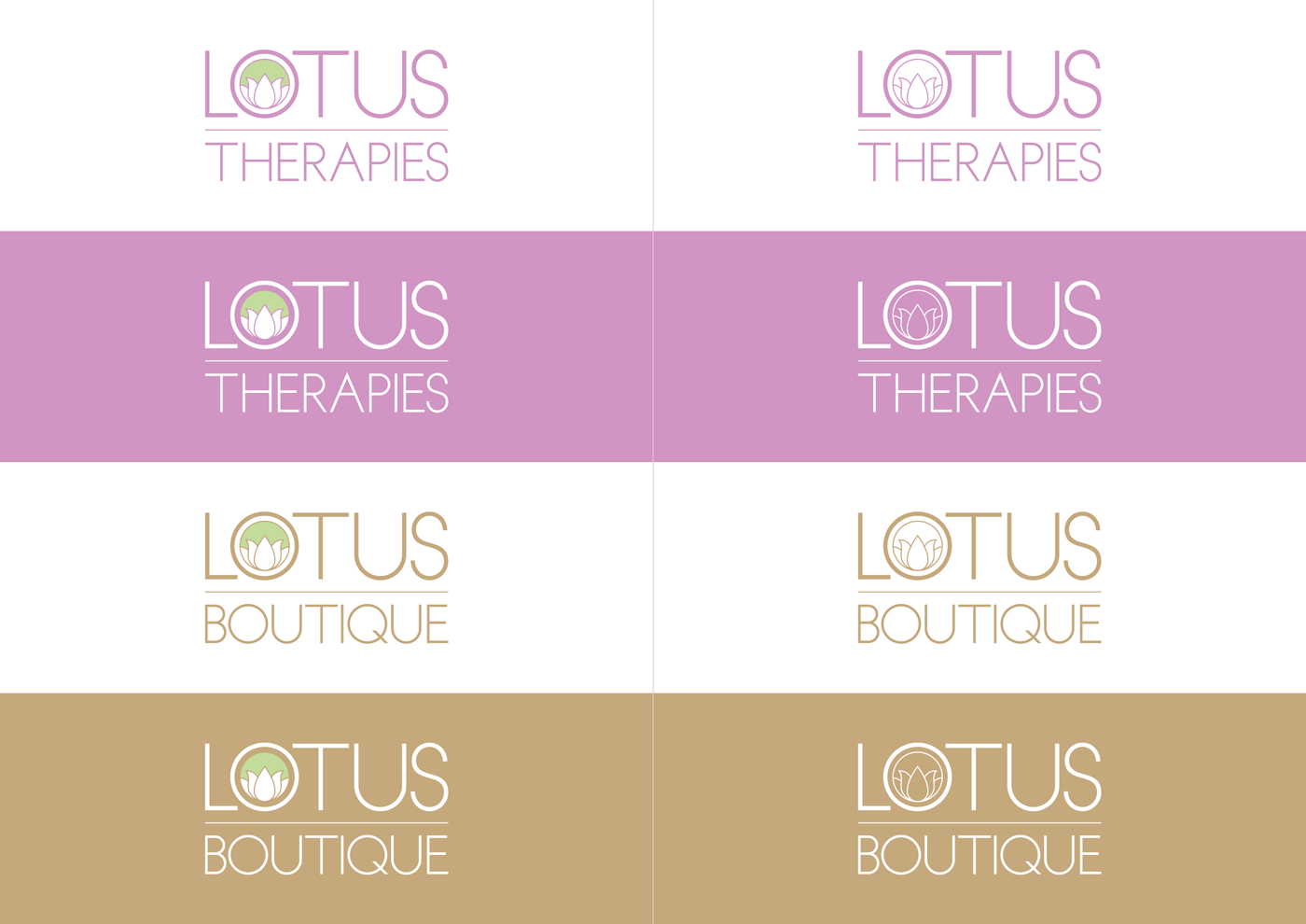 Lotus Therpies - Final logo with colour options