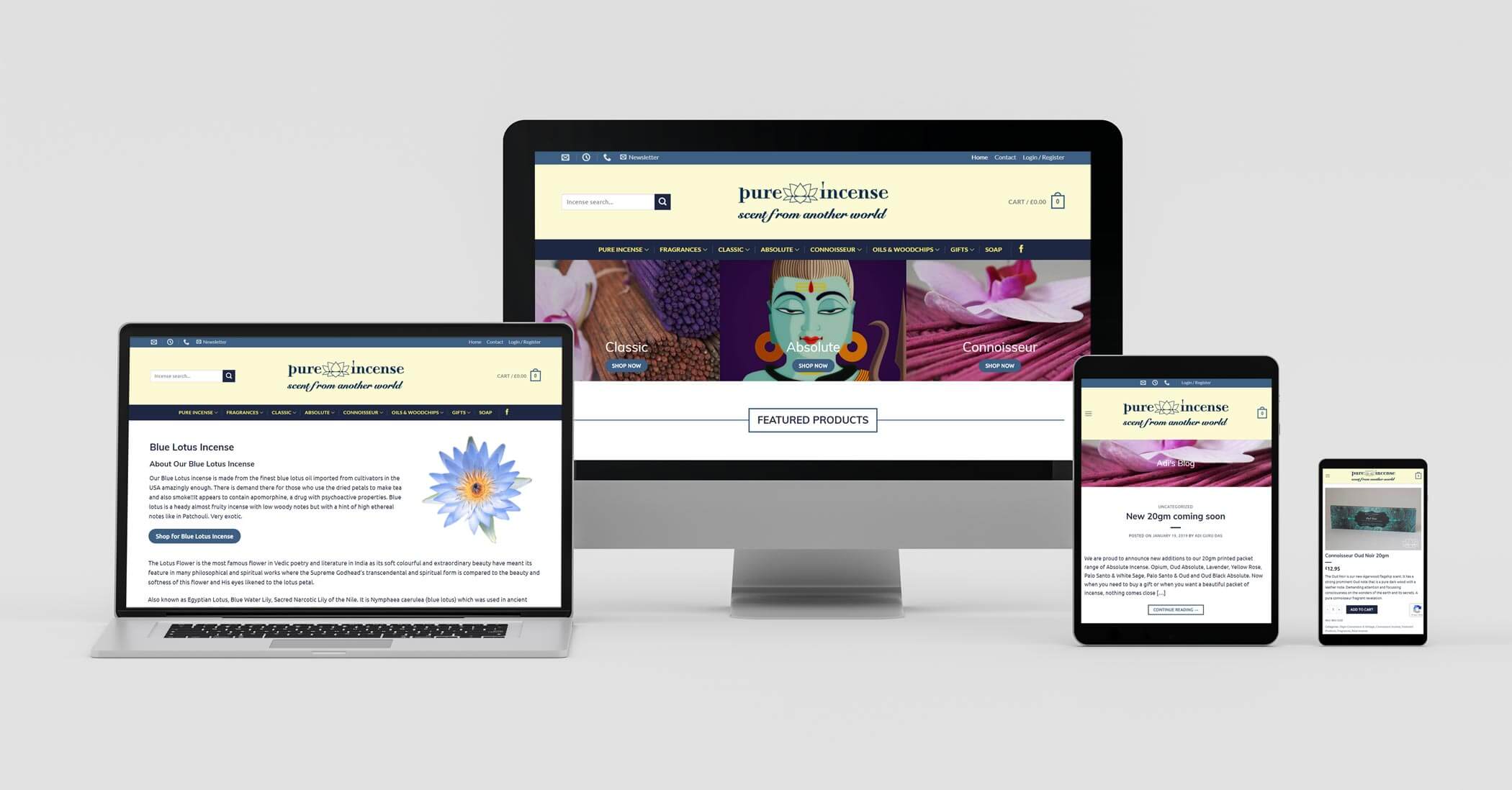 Responsive Web Design for an Incense Company