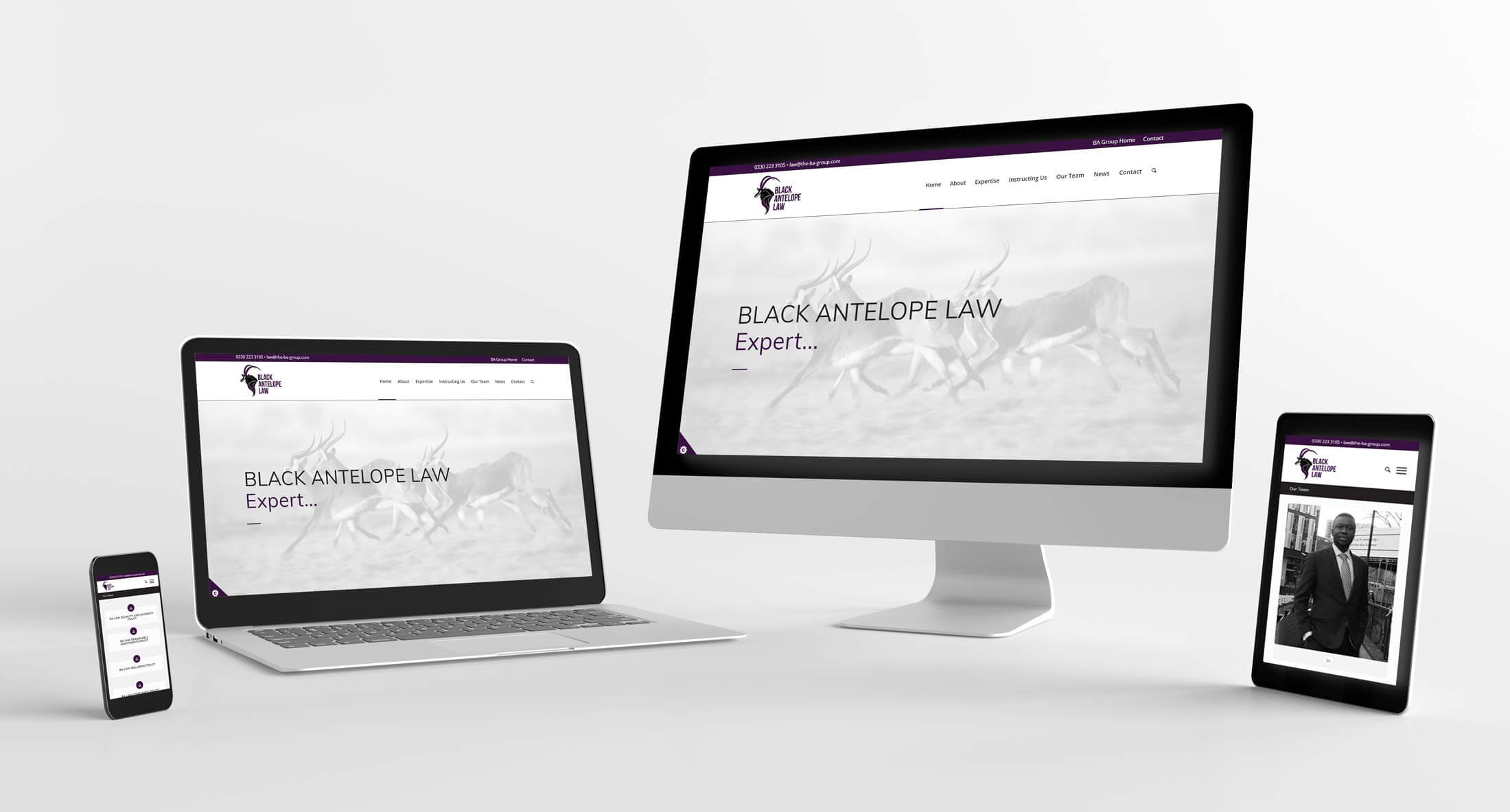 Responsive Web Design on Various Devices - For a Solicitors Company